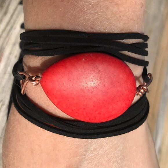 Tie Wrap Bracelet Cuff Yoga Boho Cord - Picture 1 of 6